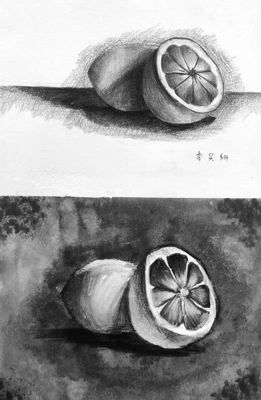 柠檬对比：黑白习作